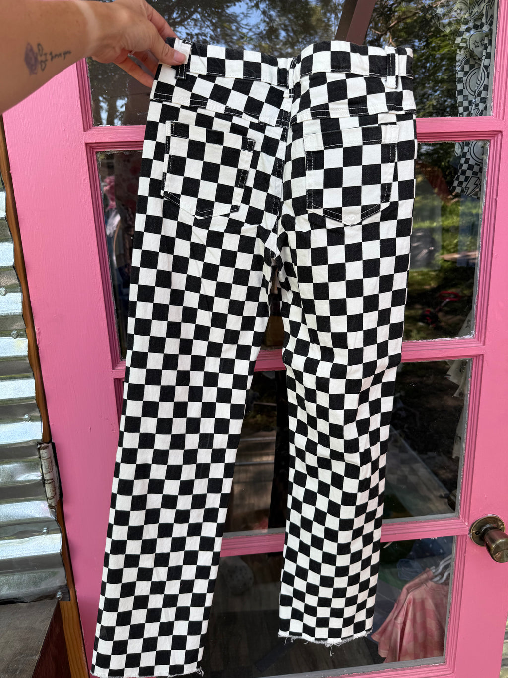 Checkard Jeans