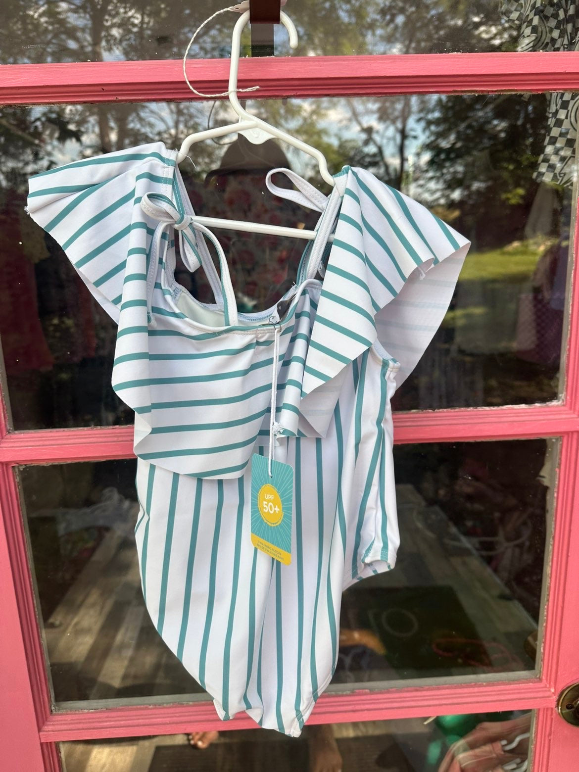 Flowy Blue Striped 1pc Swim