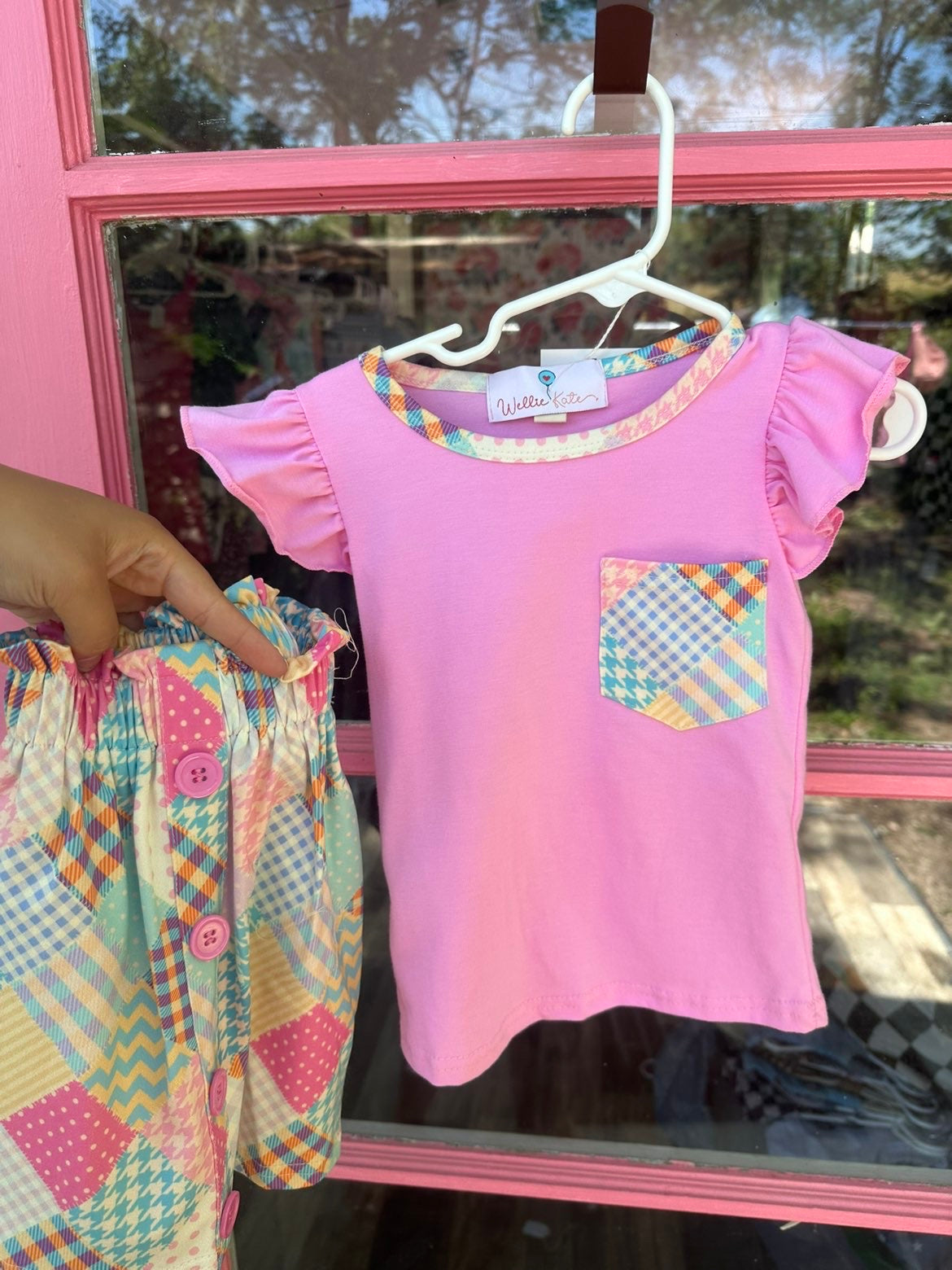 Patchwork Shirt and Skirt