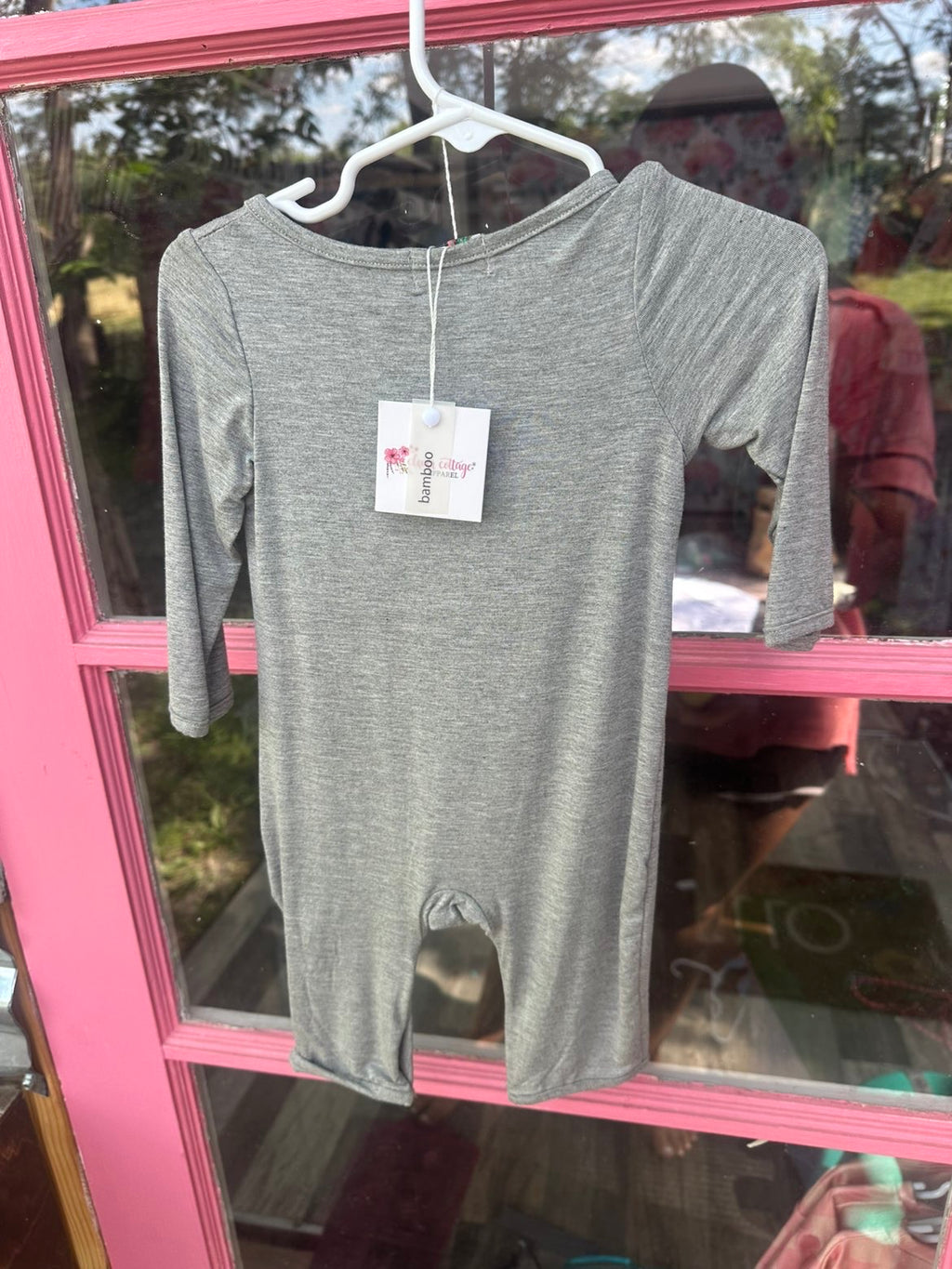 Gray lightweight onesie