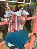 Smocked Multi-Stripe 2pc