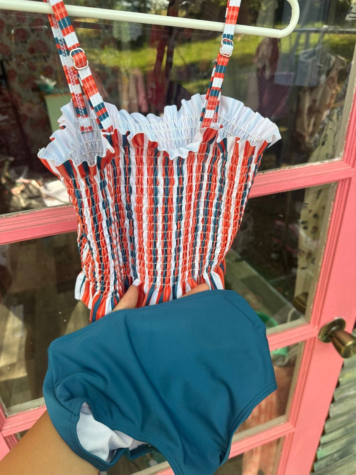 Smocked Multi-Stripe 2pc