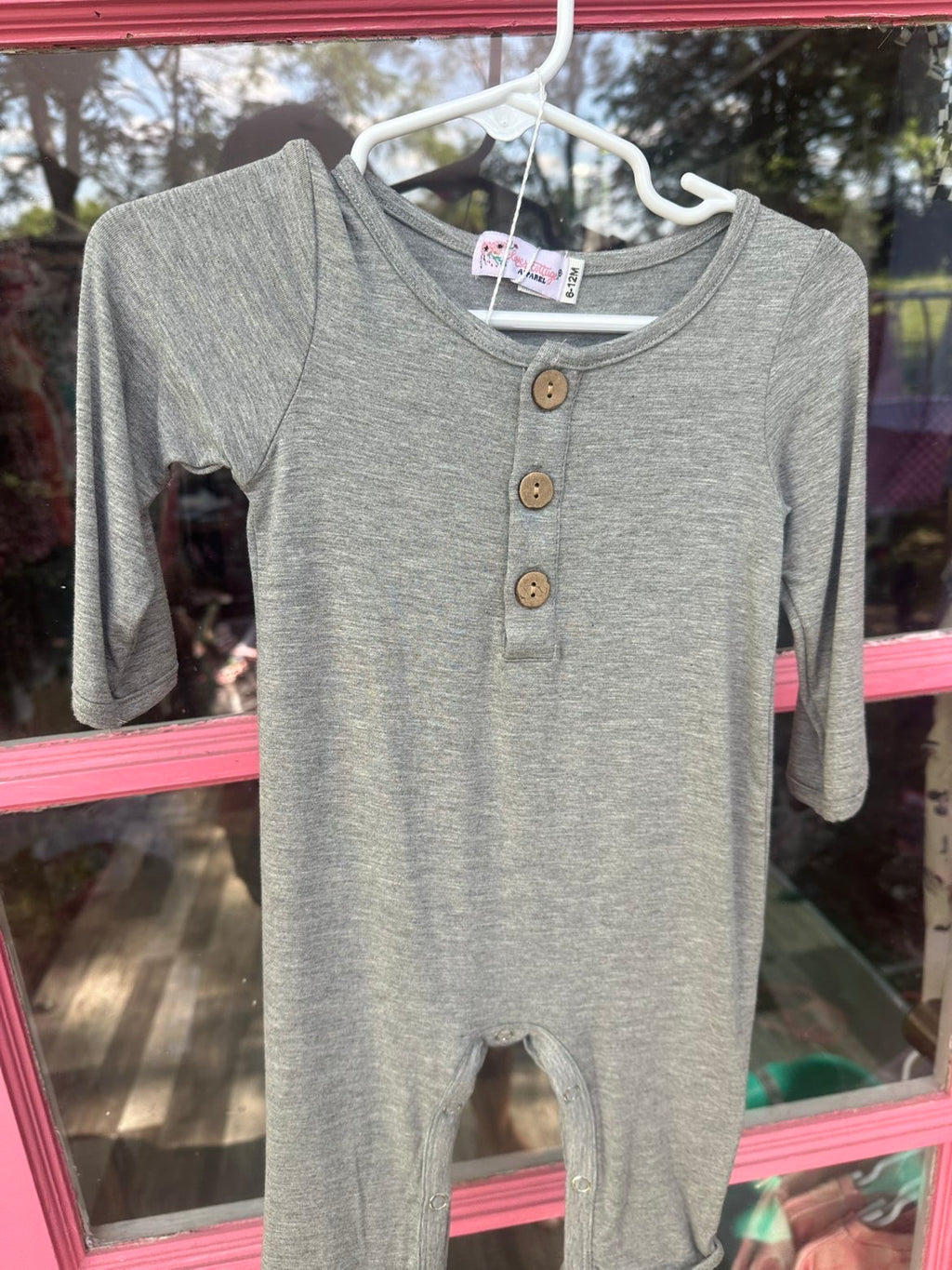 Gray lightweight onesie