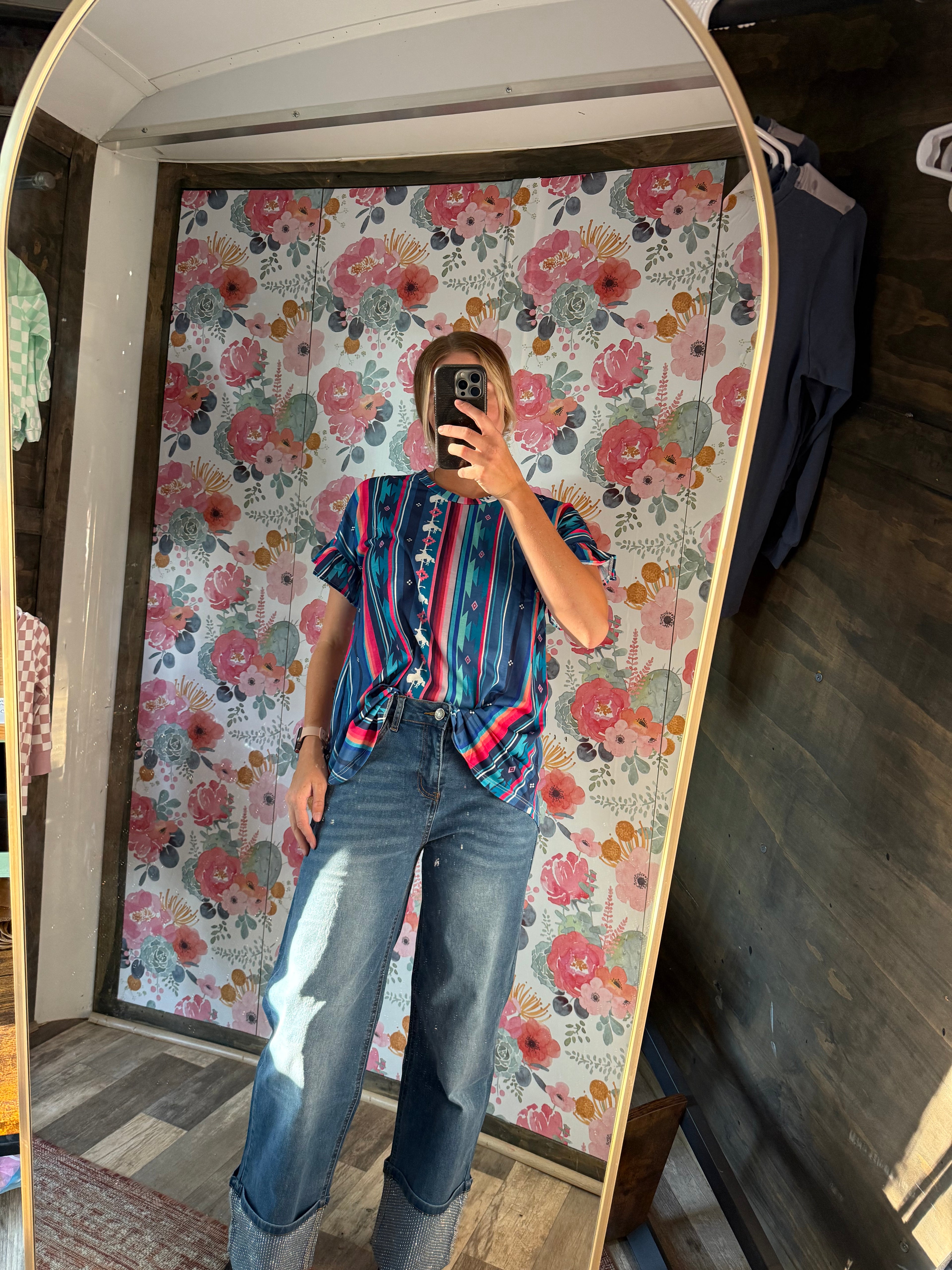 Western Aztec/Cowboy Top