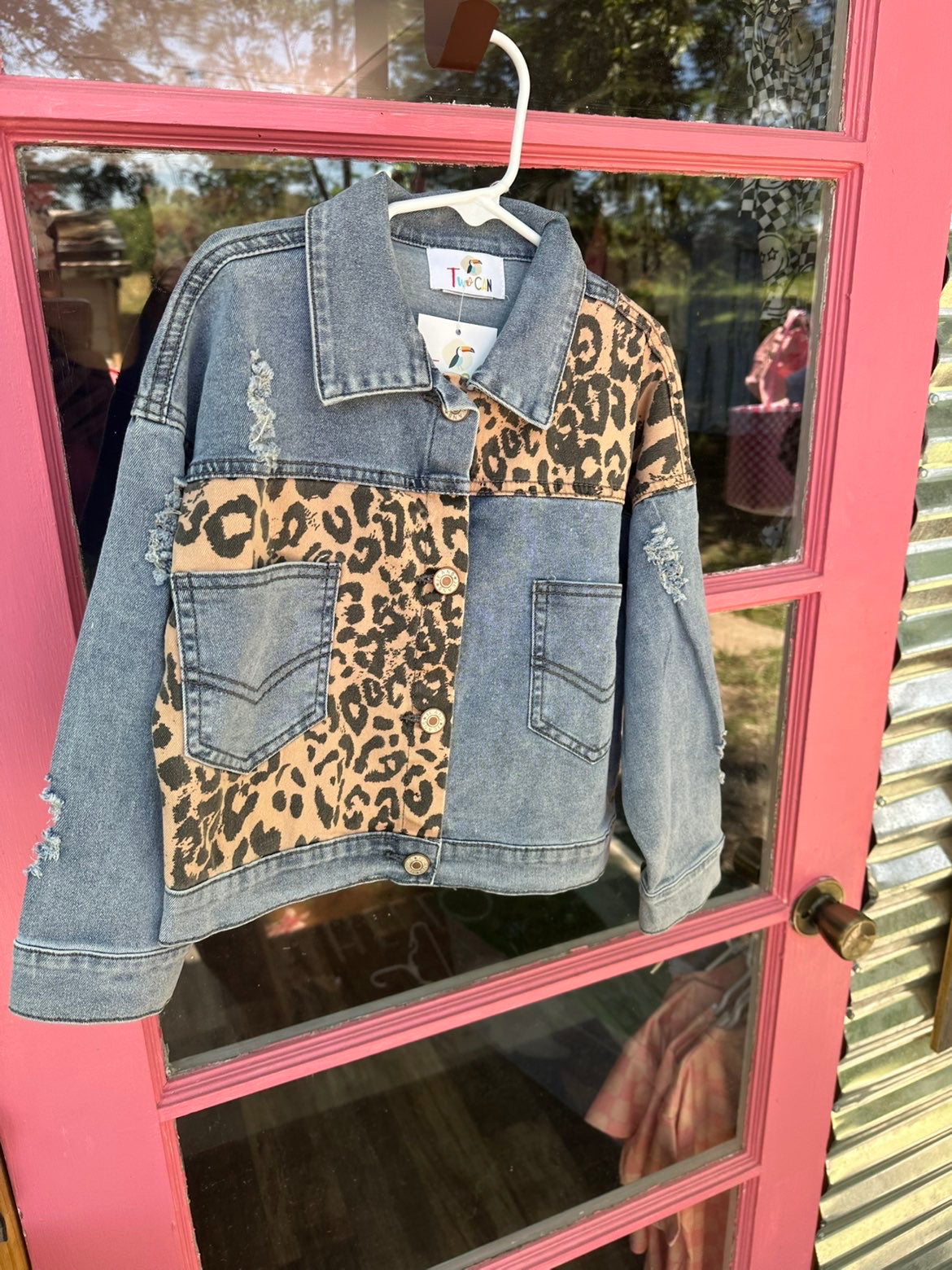 Cheetah Jean Jacket