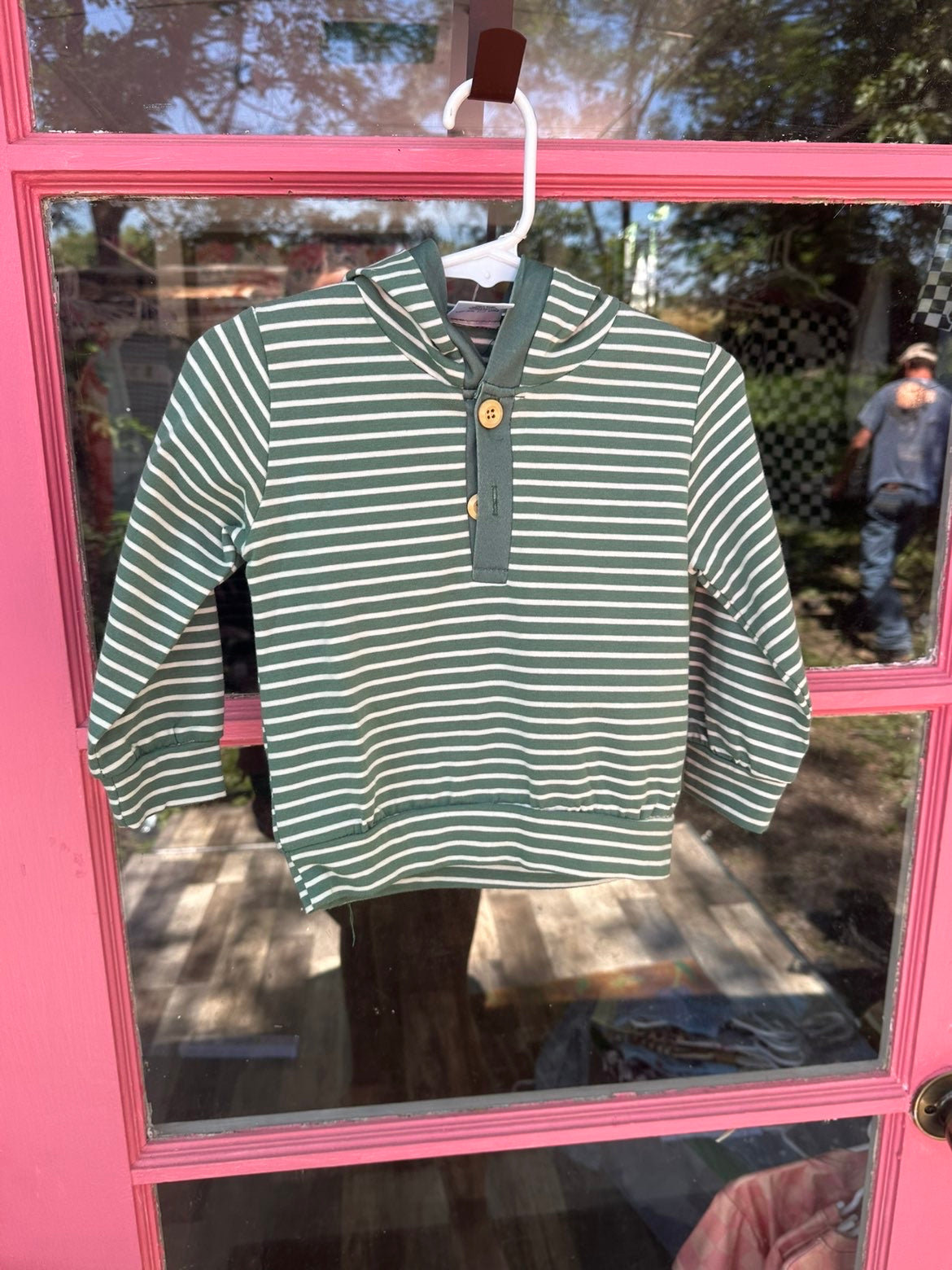 Green Striped Sweater