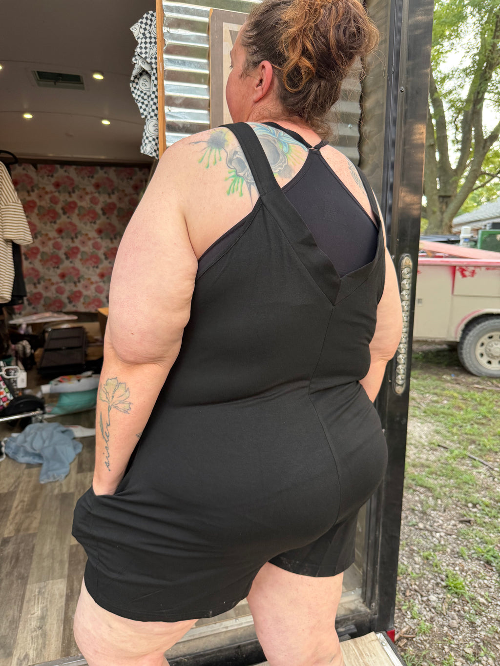 Women’s Black Casual Romper