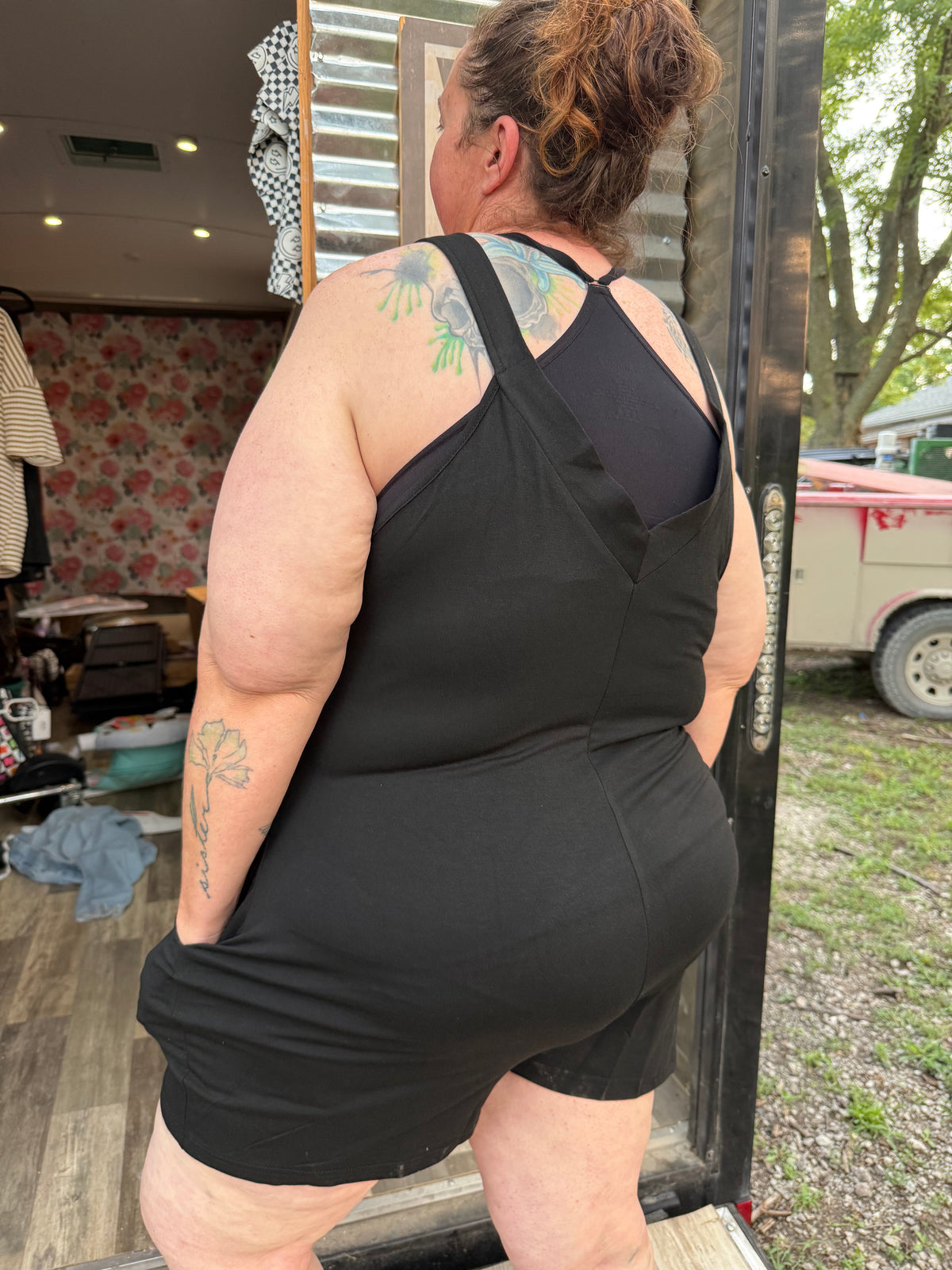 Women’s Black Casual Romper