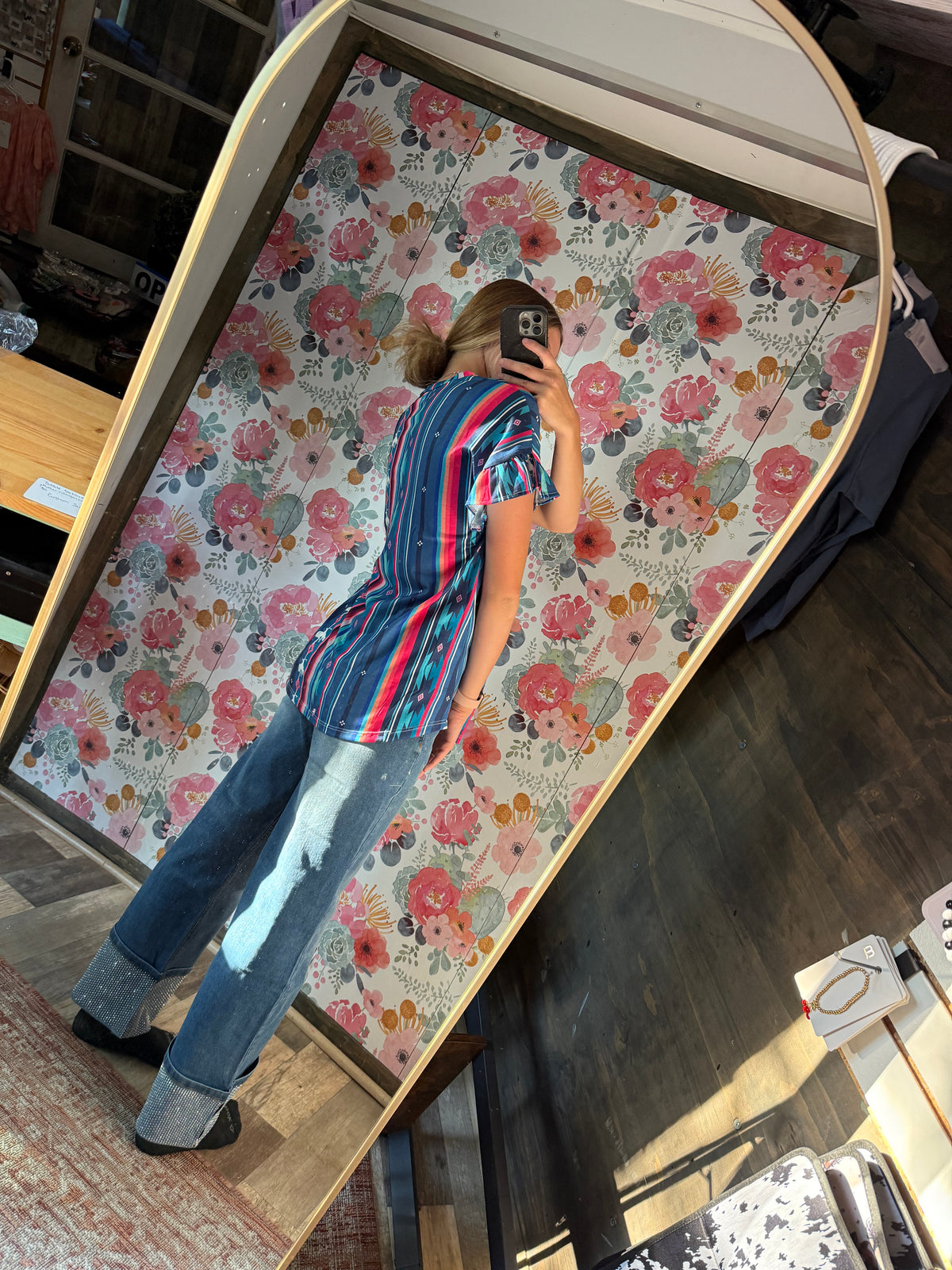 Western Aztec/Cowboy Top