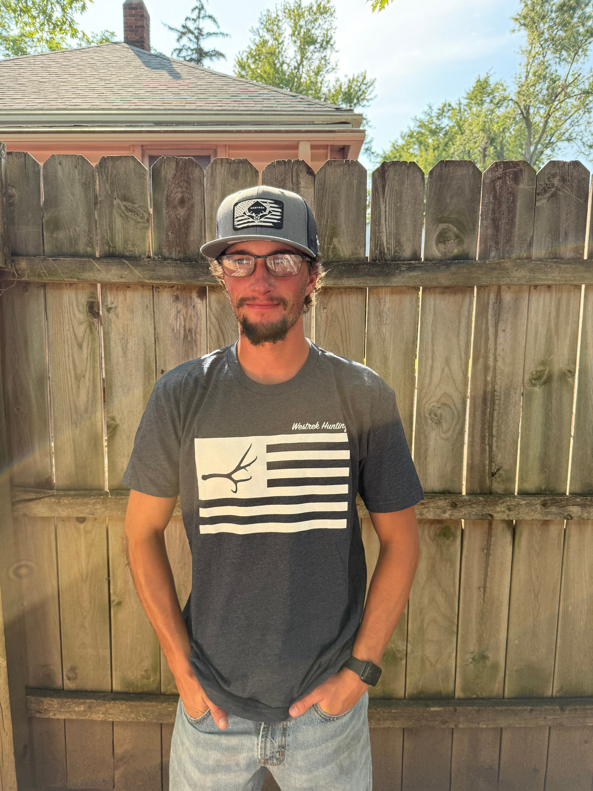 American Flag Buck Skull Hat
