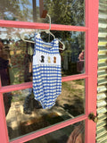 Blue Gingham Dog Bubble