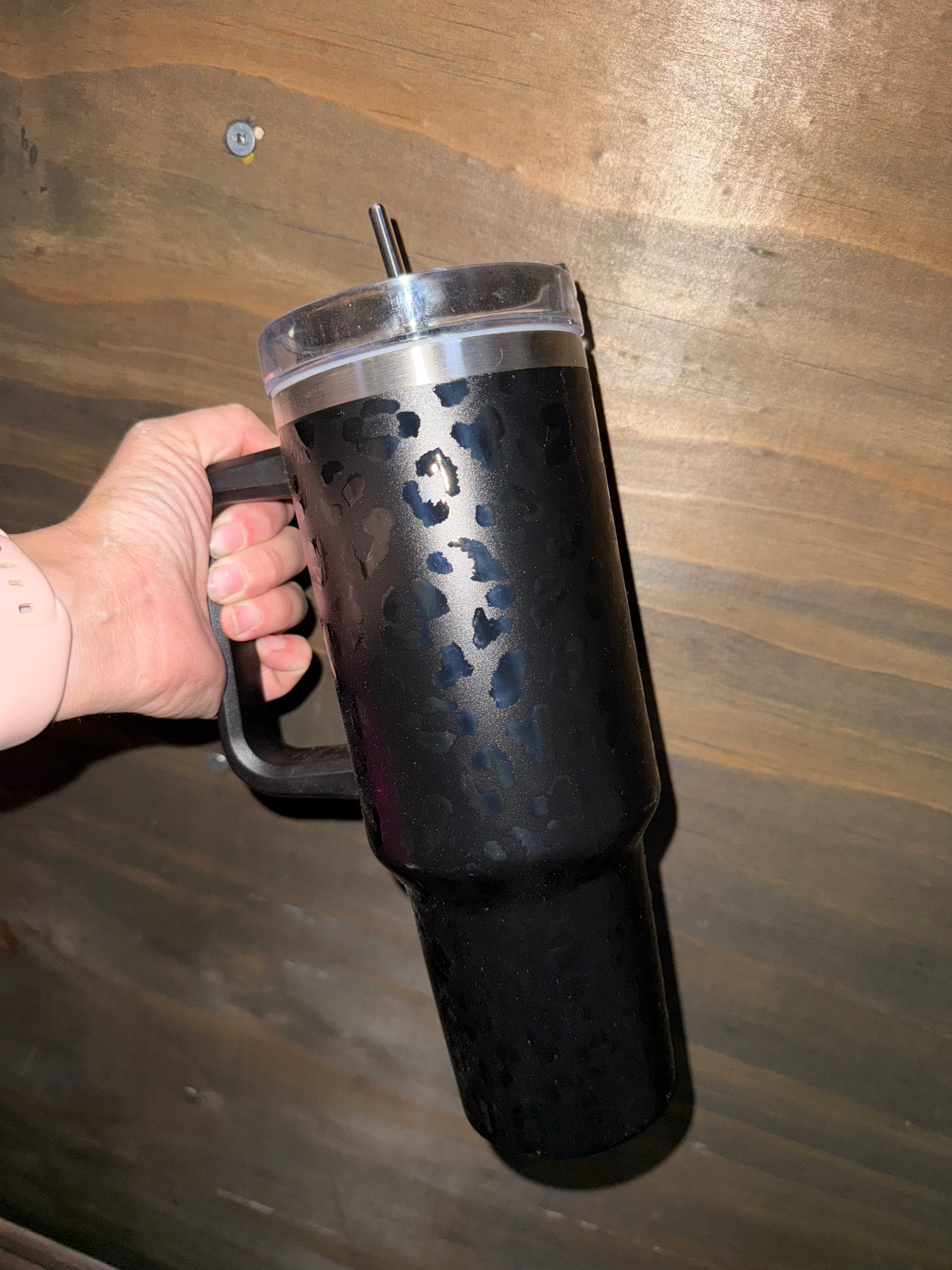 Black Cheetah 40oz Tumbler