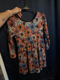 Fall Flower Dress w/Bow