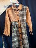 Brown Plaid Girl Dress